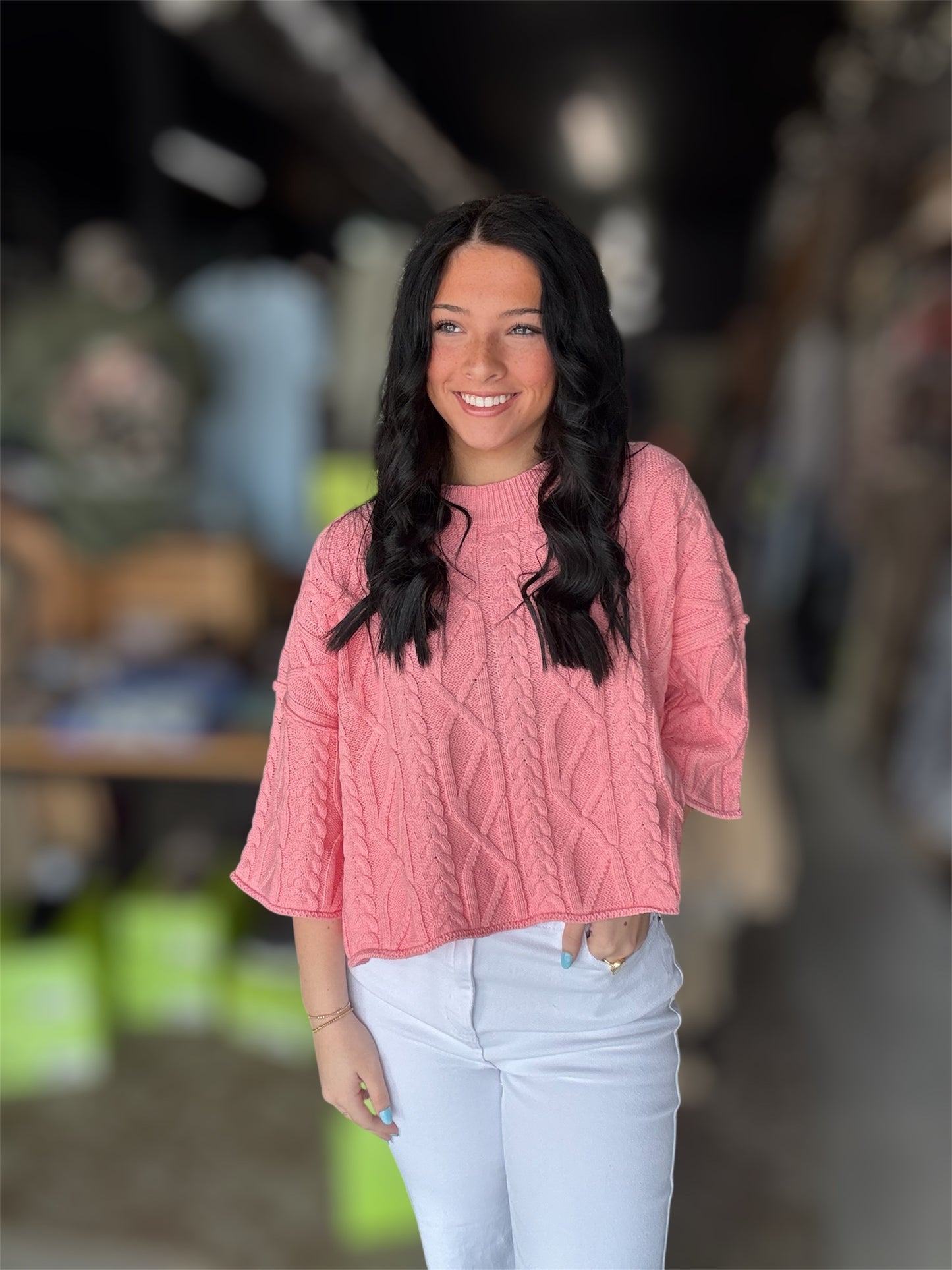 The Poppy Coral Sweater