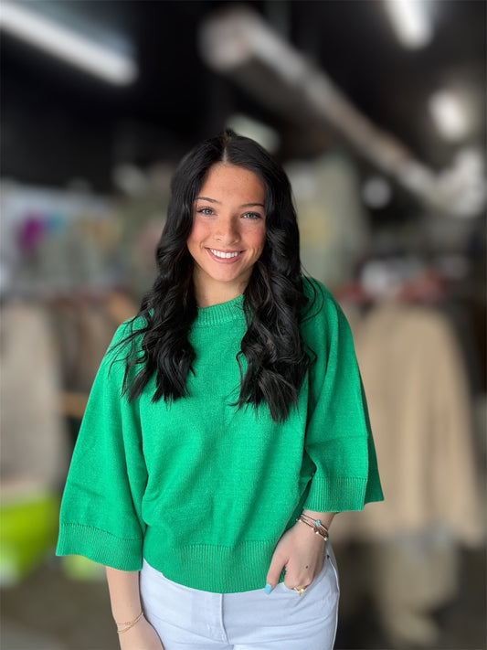 The Paige Green Sweater