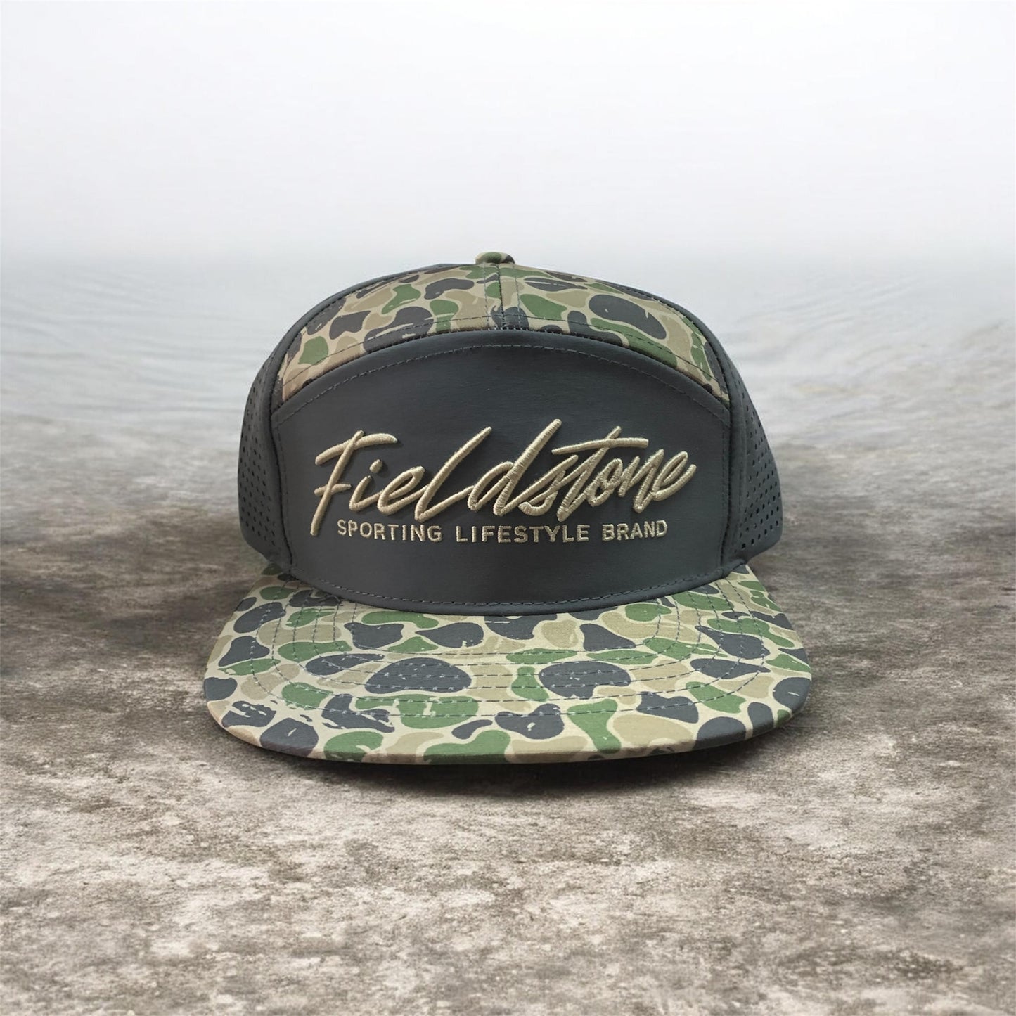 Fieldstone Grey Backwoods 7 Panel Performance Hat