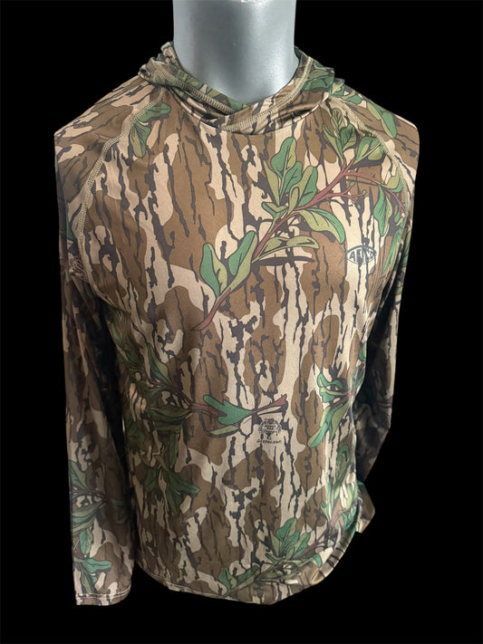 AFTCO Mossy Oak Green Leaf Performance Hoodie