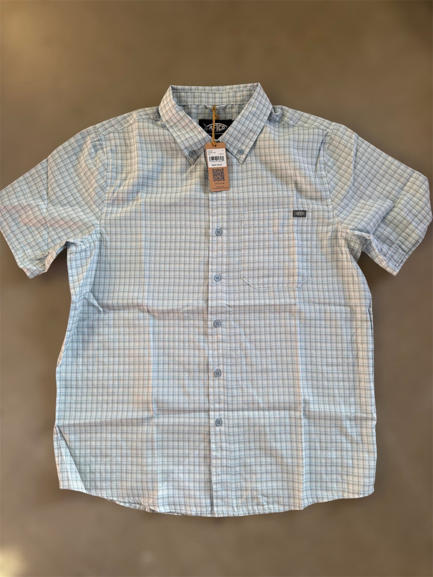 AFTCO Mens Dorsal SS White Button Down