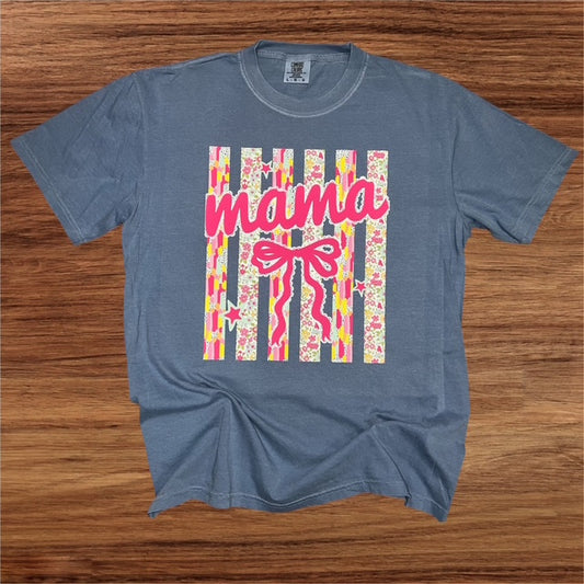 Simply You Mama Pattern Stripes Tee