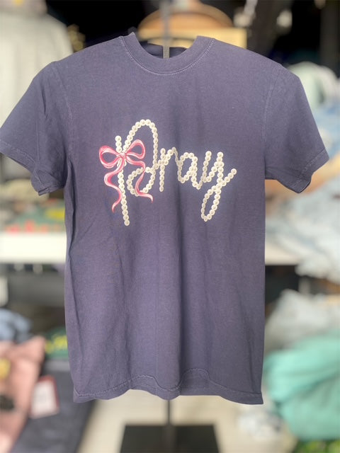 Three Kids and a Press Pearl Pray Tee