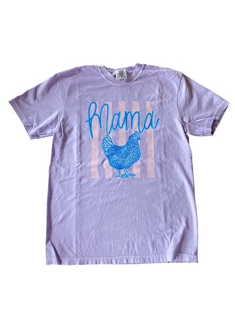 3 Kids and a Press Purple Mama Hen Tee