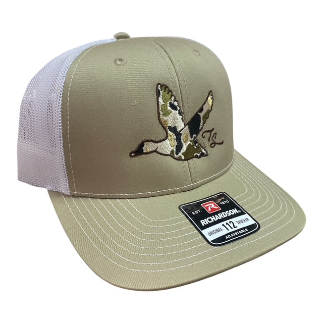 Tailored South Tan/White Camo Duck Patch Hat