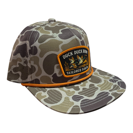 Tailored South Duck Duck Boom Camo Orange Rope Patch Hat