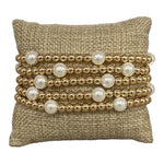 Pearl and Ball Bracelet Set