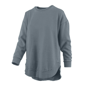 Southern Fried Cotton Jessie Reverse Sweatshirt in Granite