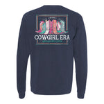 Southern fried Cotton Cowgirl Era Long Sleeve Tee in Denim