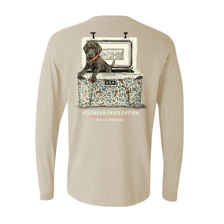 Southern Fried Cotton Murphy Camo Cooler Long Sleeve Tee in Sandstone