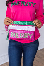 Merry Hot Pink Sequin Versi Bag