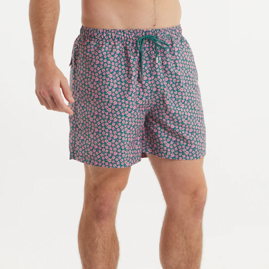 Southern Marsh Navy and Champions Green Harbor Azalea Way Swim Trunks