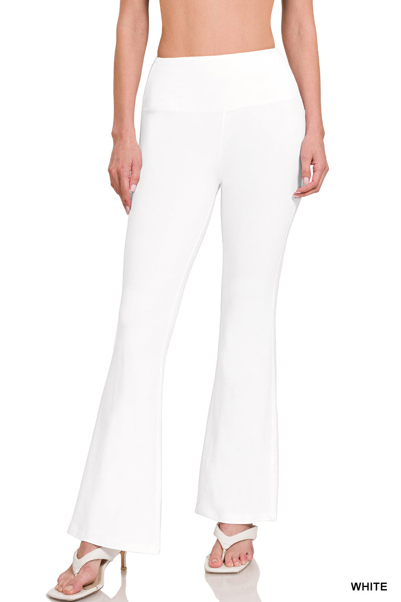 Zenana White High Waist Yoga Pants