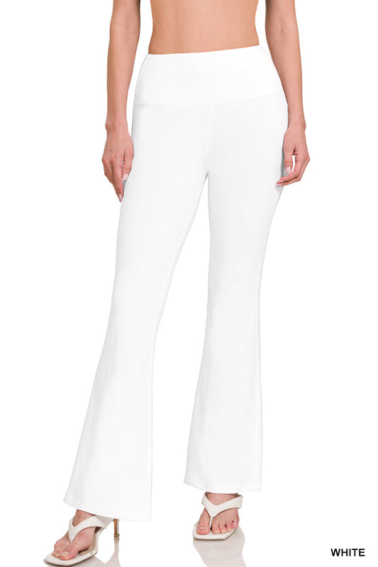 Zenana White High Waist Yoga Pants