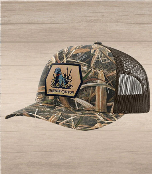 Struttin' Cotton Lab Patch Trucker Hat