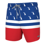 Local Boy Red White & Blue Bayview Swim Trunk