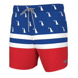 Local Boy Red White & Blue Bayview Swim Trunk