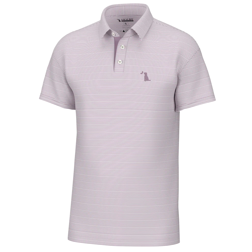 Local Boy Mauve/White Palms Polo