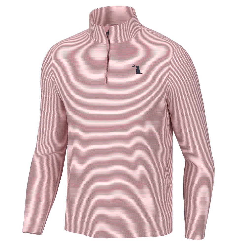 Local Boy Salmon Stripe Athletic Quarter Zip