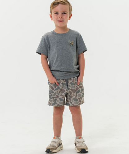 BURLEBO Youth Classic Deer Camo Athletic Shorts