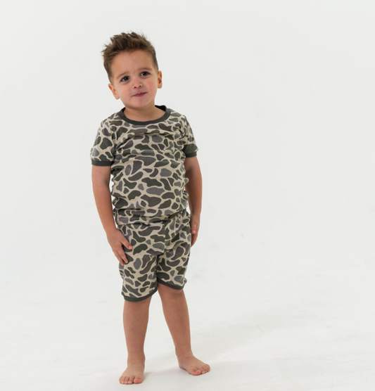 BURLEBO Youth Classic Camo Sleep Sleep Short Set
