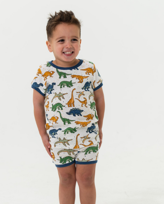 BURLEBO Youth Dino Sleep Shorts Set
