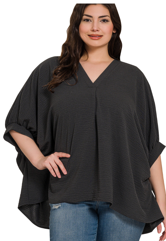 Erica V-Neck Puff Sleeve Top