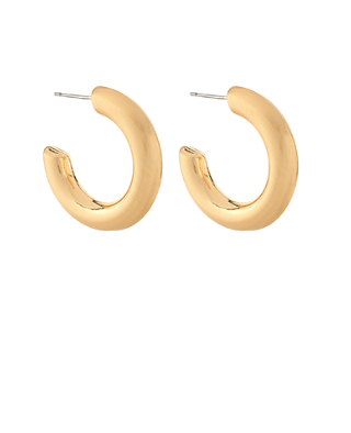 Small Matte Gold Chunky Hoops