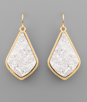 Silver and Gold Drop Earrings