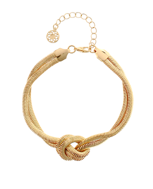 Gold Knot Clip Bracelet
