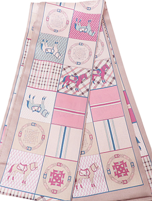 Equestrian Theme Print Narrow Scarf