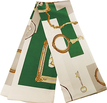 Key & Frame Print Narrow Scarf