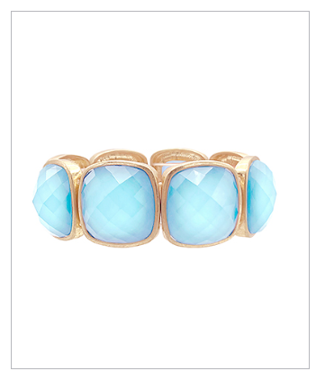 Icy Blue Square Stone Bracelet