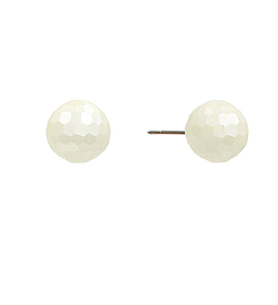 Cream Disco Ball Studs