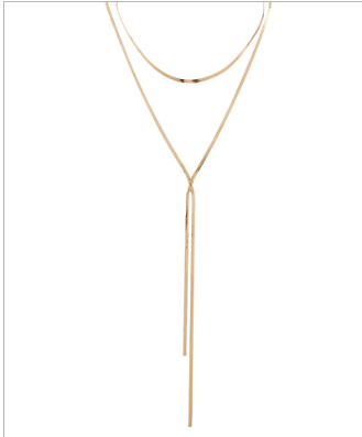 2 Snake Chain Necklaces Set