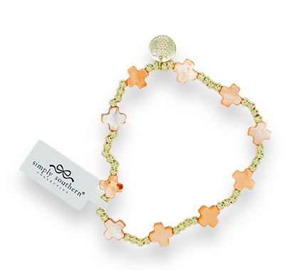 Simply Southern Orange Faith Beaded Bracelet