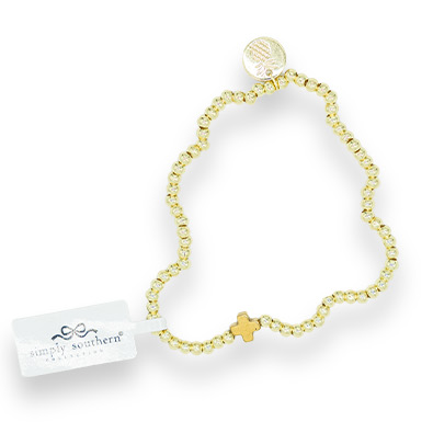 Simply Southern Gold Faith Beaded Bracelet