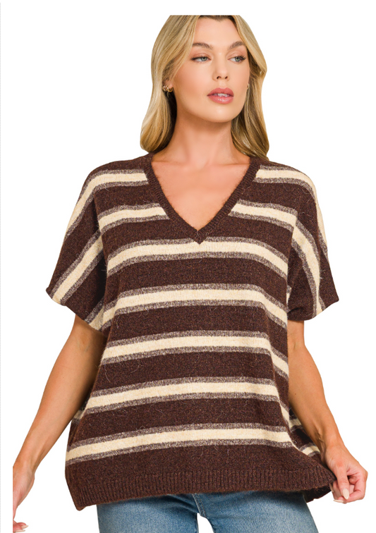 Stripped Brown Shirt
