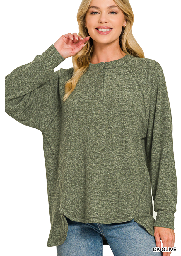 Olive Henley Zenana Top