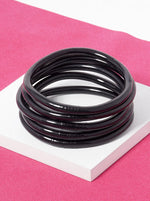 Jelly tube stackable bangle bracelet