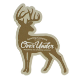 Over Under Whitetail Silhouette Sticker