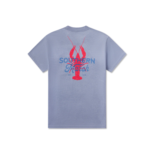 Southern Marsh Washed Blue Crawfish Time Tee