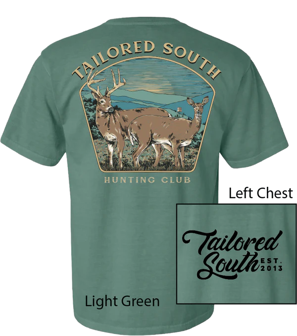 Tailored South Light Green Deer Hunting Club Tee
