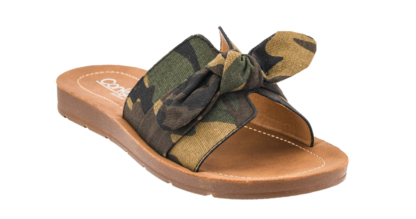 Corky's Too Cute Camo Slip-On Sandals