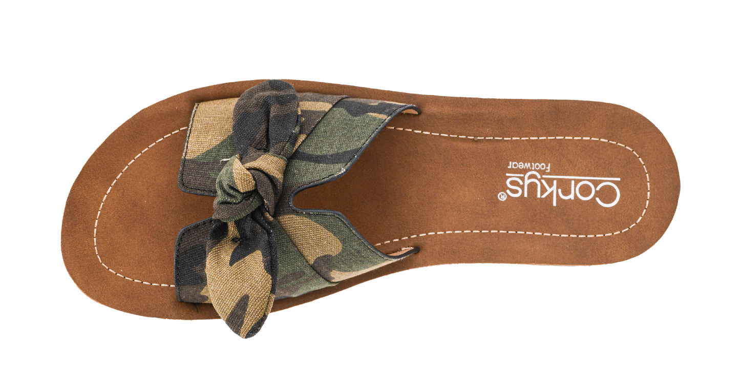 Corky's Too Cute Camo Slip-On Sandals