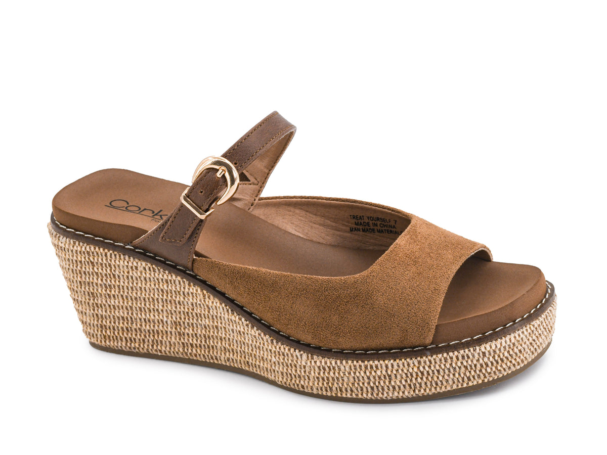 Corkey's Treat Yourself Chestnut Combo Wedge
