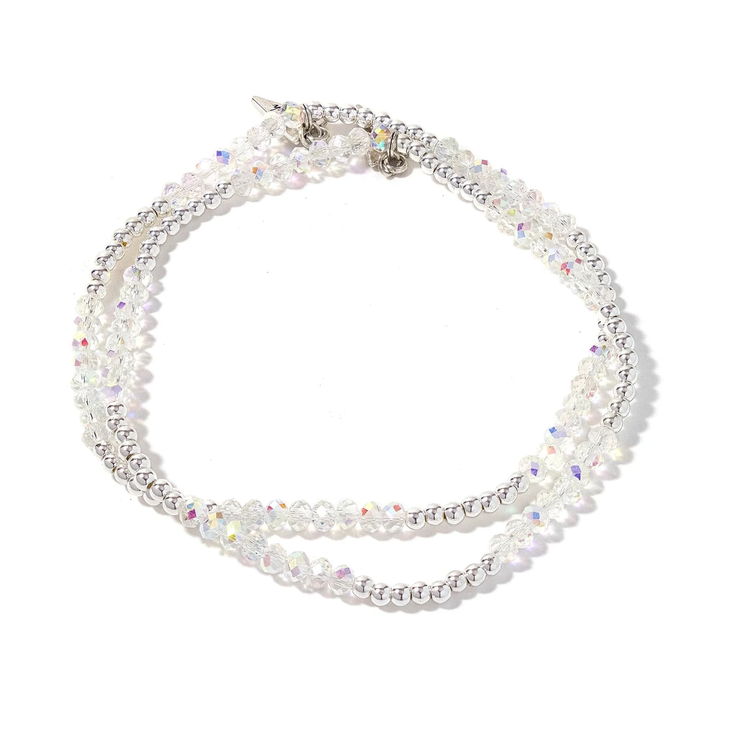 Erimish Twinkle Twinkle Clear Silver Anklet