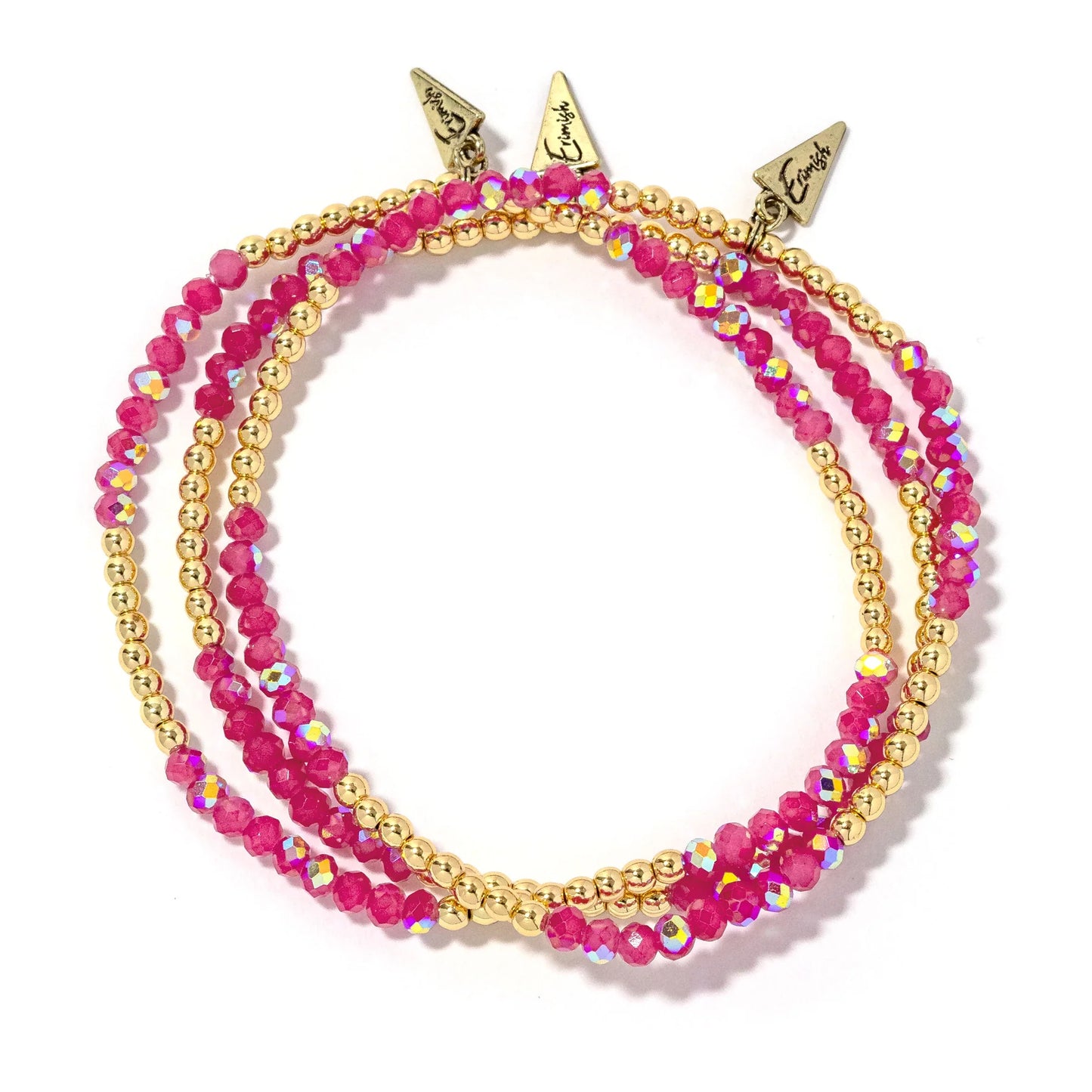 Erimish Twinkle Twinkle Hot Pink Gold Anklet