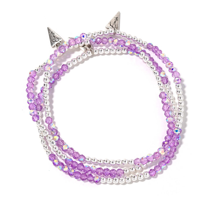 Erimish Twinkle Twinkle Anklet in Purple Silver