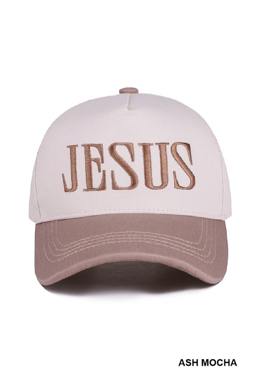 Jesus two tone canvas cotton cap